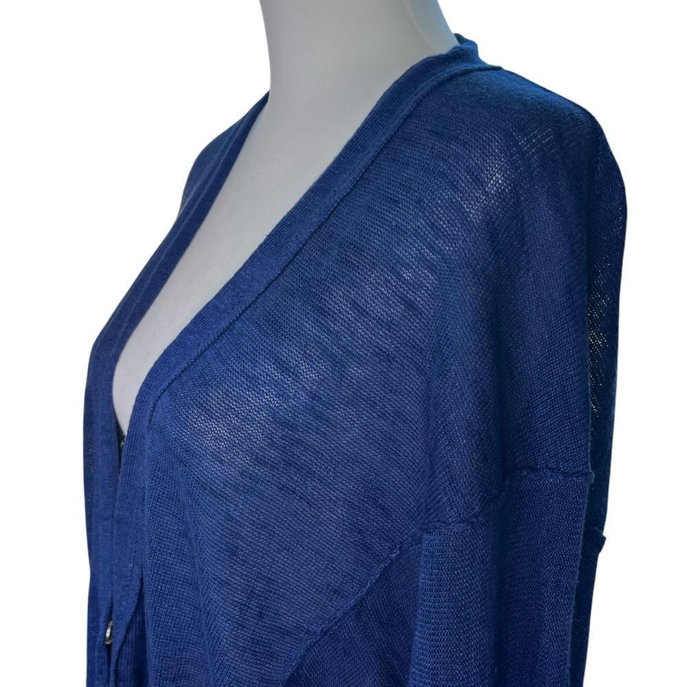 Free People Women’s Deep Blue Slouchy Cardigan Size XS - Picture 3 of 7